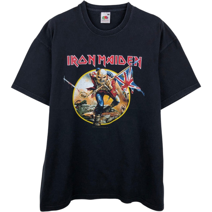2000'S Fruit of the Loom/Iron Maiden band t-shirt, men's size L (approx.) cotton black type Vintage Second Hand