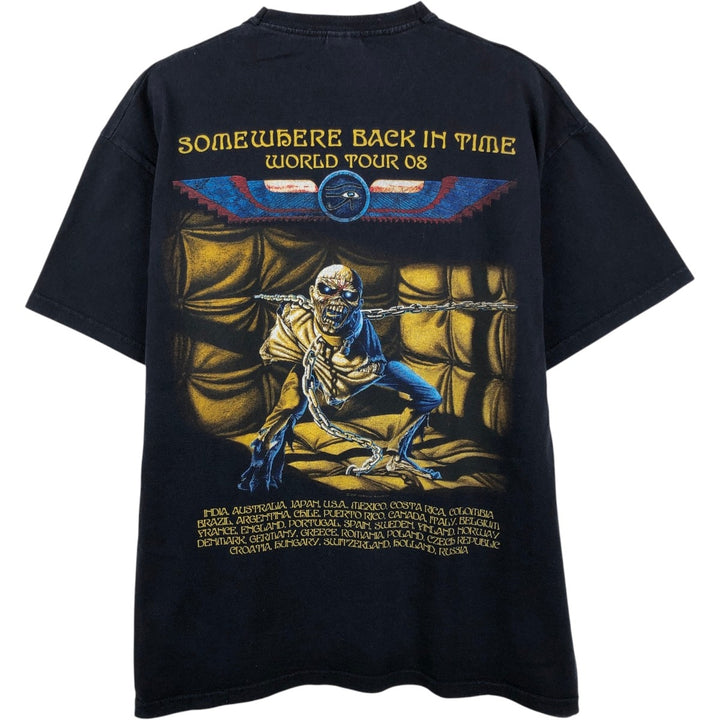 2000'S Fruit of the Loom/Iron Maiden band t-shirt, men's size L (approx.) cotton black type Vintage Second Hand