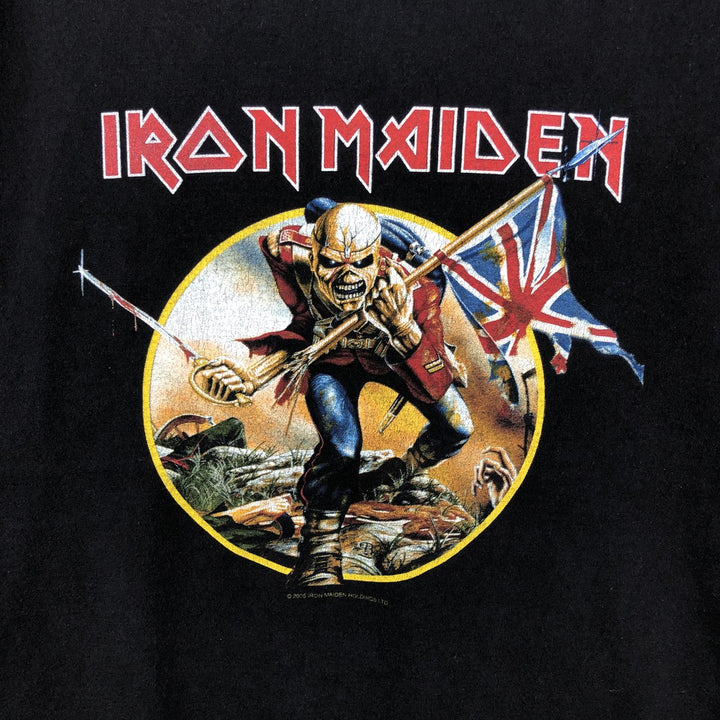 2000'S Fruit of the Loom/Iron Maiden band t-shirt, men's size L (approx.) cotton black type Vintage Second Hand