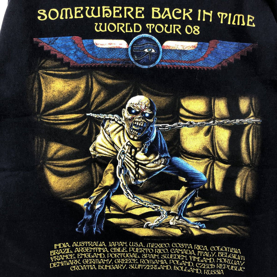 2000'S Fruit of the Loom/Iron Maiden band t-shirt, men's size L (approx.) cotton black type Vintage Second Hand