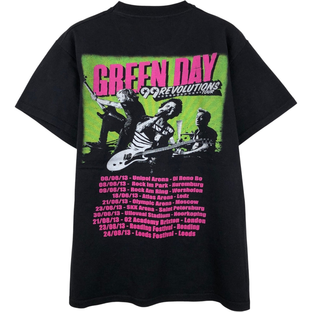 Fruit of the Loom Green Day Band T-shirt (Men's size M equivalent) cotton black type Vintage Second Hand