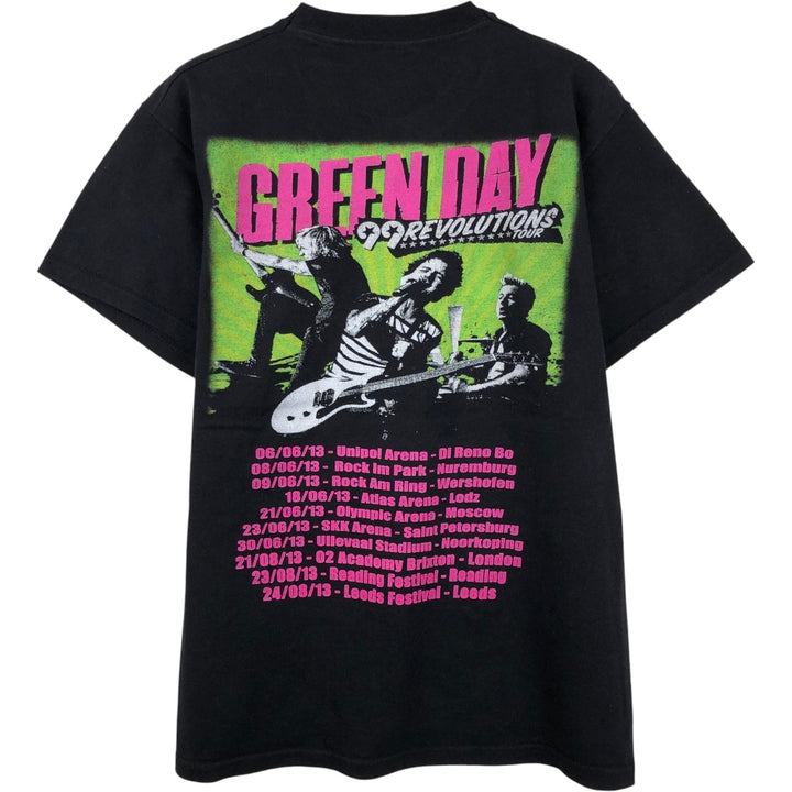Fruit of the Loom Green Day Band T-shirt (Men's size M equivalent) cotton black type Vintage Second Hand