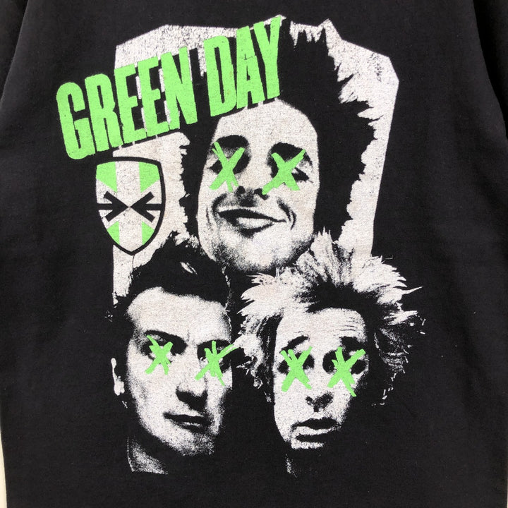 Fruit of the Loom Green Day Band T-shirt (Men's size M equivalent) cotton black type Vintage Second Hand