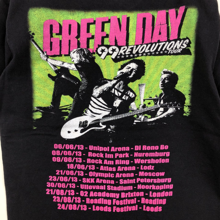 Fruit of the Loom Green Day Band T-shirt (Men's size M equivalent) cotton black type Vintage Second Hand