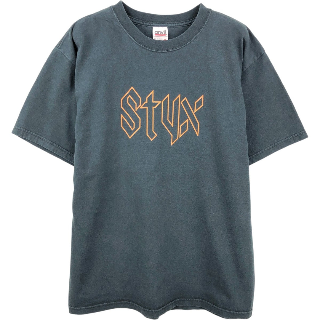 2000'S Anvil Styx Band T-shirt (Men's size M) cotton black type Vintage Second Hand