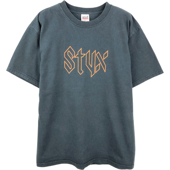 2000'S Anvil Styx Band T-shirt (Men's size M) cotton black type Vintage Second Hand