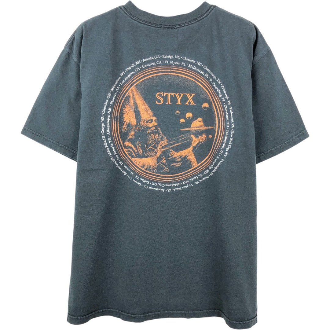 2000'S Anvil Styx Band T-shirt (Men's size M) cotton black type Vintage Second Hand