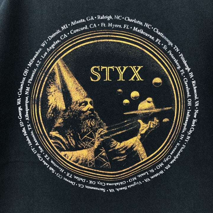 2000'S Anvil Styx Band T-shirt (Men's size M) cotton black type Vintage Second Hand
