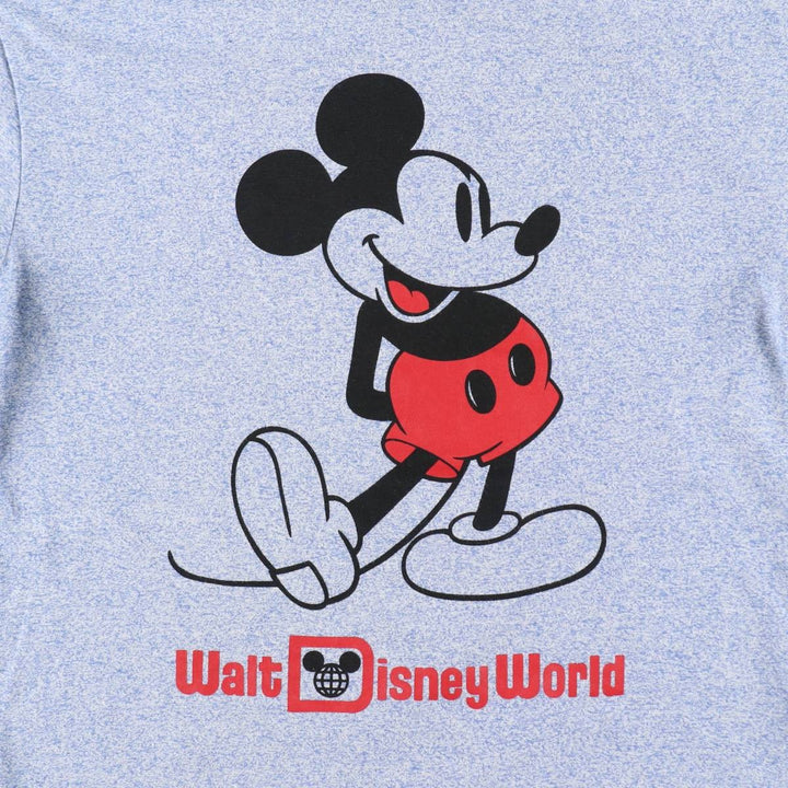 MICKEY MOUSE Ringer T-shirt, Men's Size XS cotton blue type Vintage Second Hand
