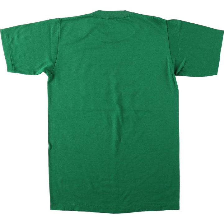 70s-80'S Jerzees by Russel Print T-Shirt, Made in USA, Men's Size S (approx.), Vintage polyester green type Vintage Second Hand