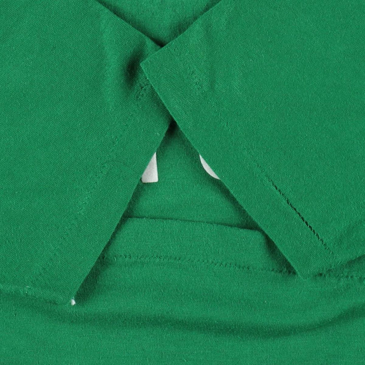 70s-80'S Jerzees by Russel Print T-Shirt, Made in USA, Men's Size S (approx.), Vintage polyester green type Vintage Second Hand