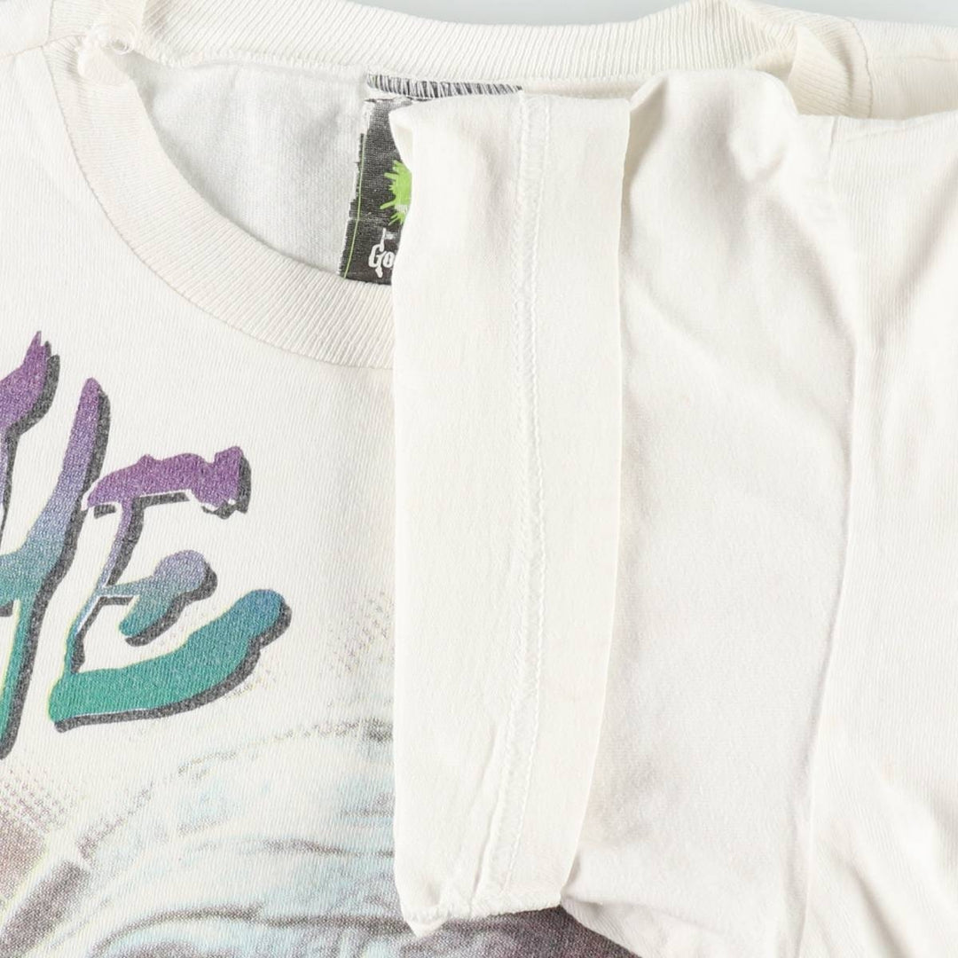 90'S Goosebumps Print T-Shirt, Made in USA, Women's Size M (Equivalent), Vintage cotton white type Vintage Second Hand