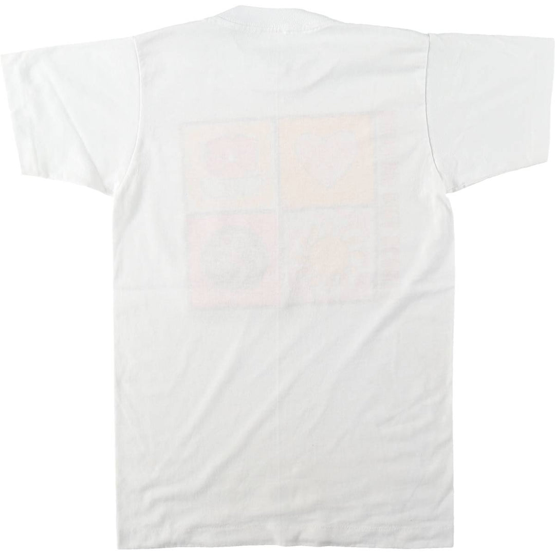 80'S Girl Scout Print T-Shirt, Made in USA, Women's Size S (Equivalent), Vintage polyester white type Vintage Second Hand