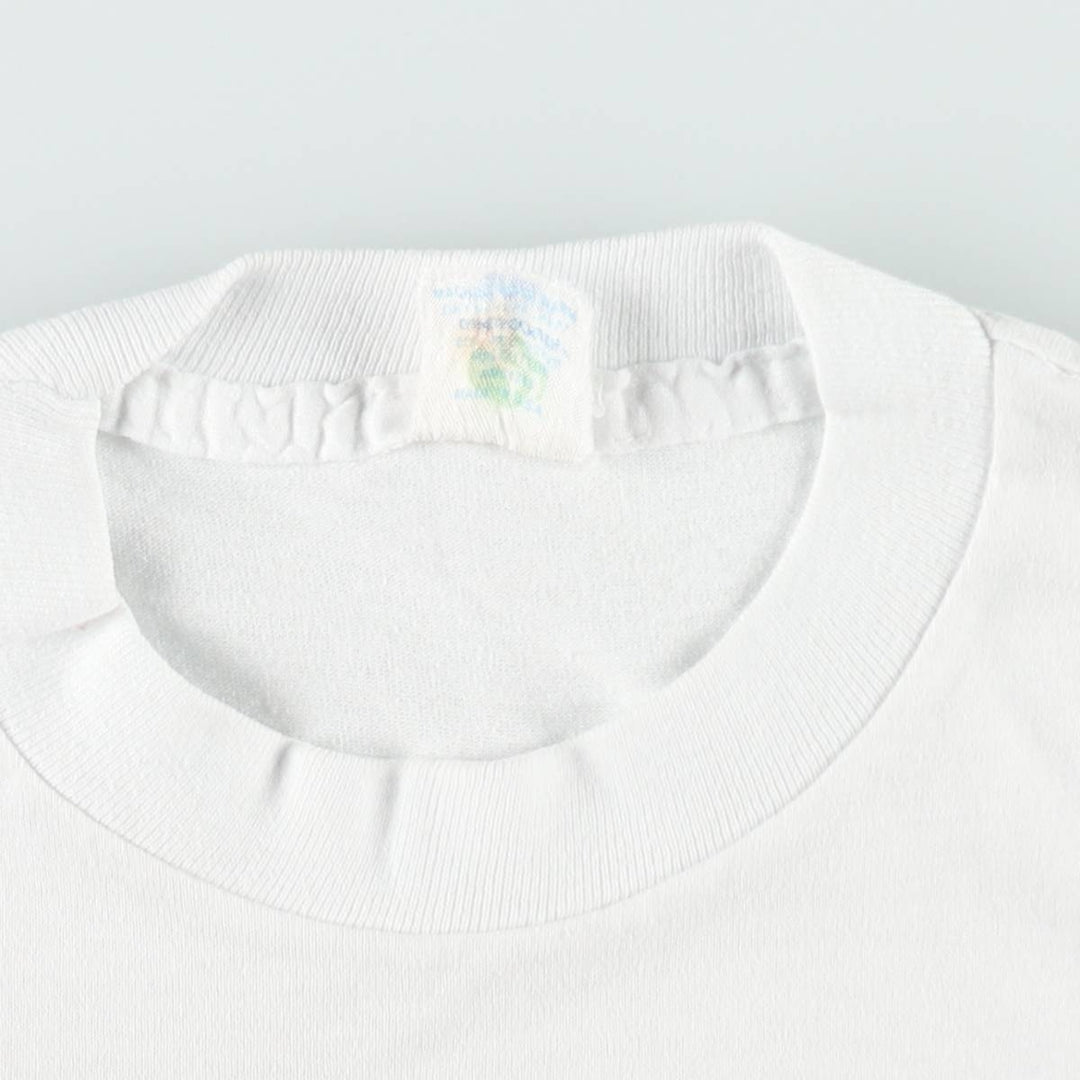 80'S Girl Scout Print T-Shirt, Made in USA, Women's Size S (Equivalent), Vintage polyester white type Vintage Second Hand