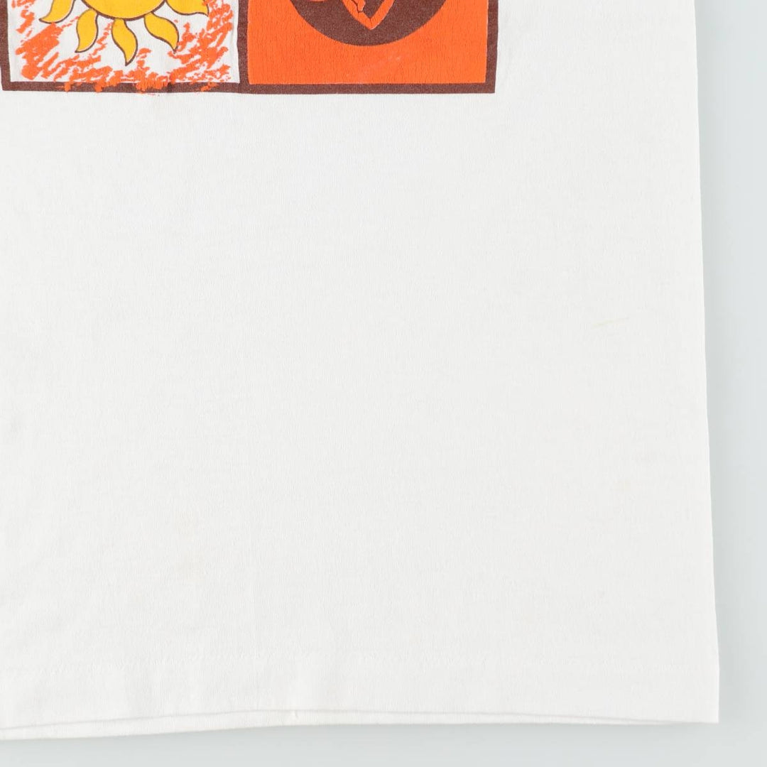 80'S Girl Scout Print T-Shirt, Made in USA, Women's Size S (Equivalent), Vintage polyester white type Vintage Second Hand