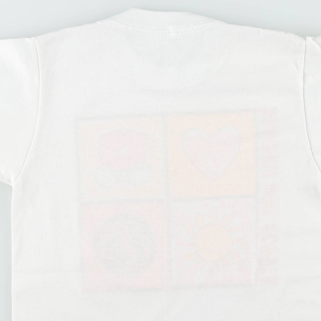 80'S Girl Scout Print T-Shirt, Made in USA, Women's Size S (Equivalent), Vintage polyester white type Vintage Second Hand
