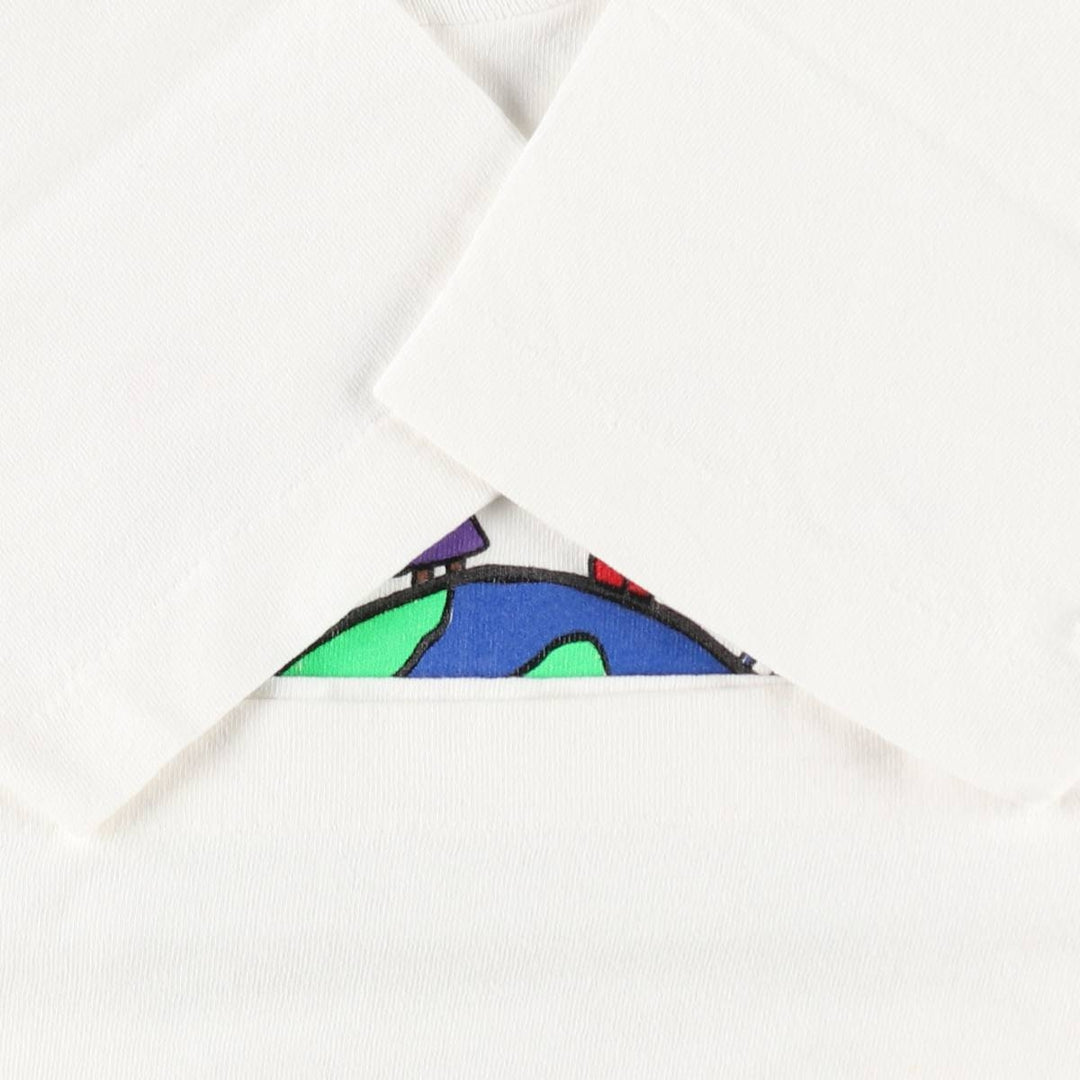 90'S Fruit of the Loom printed T-shirt, made in the USA, women's size S, vintage cotton white type Vintage Second Hand