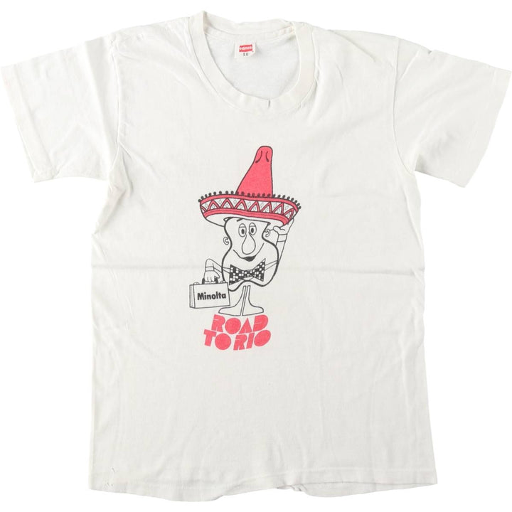 1970'S Hanes Print T-Shirt, Men's Size S (approx.), Vintage cotton white type Vintage Second Hand