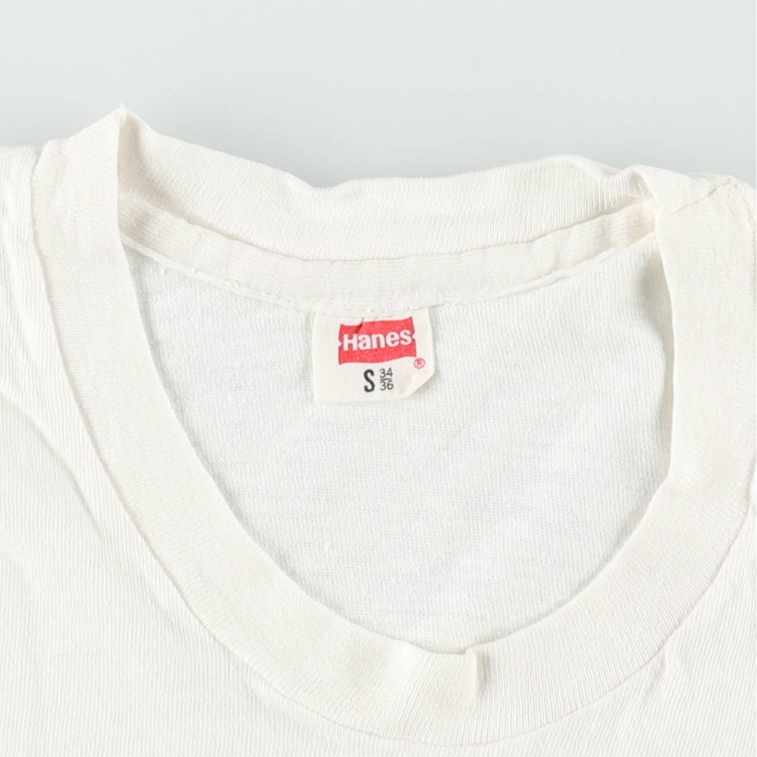 1970'S Hanes Print T-Shirt, Men's Size S (approx.), Vintage cotton white type Vintage Second Hand
