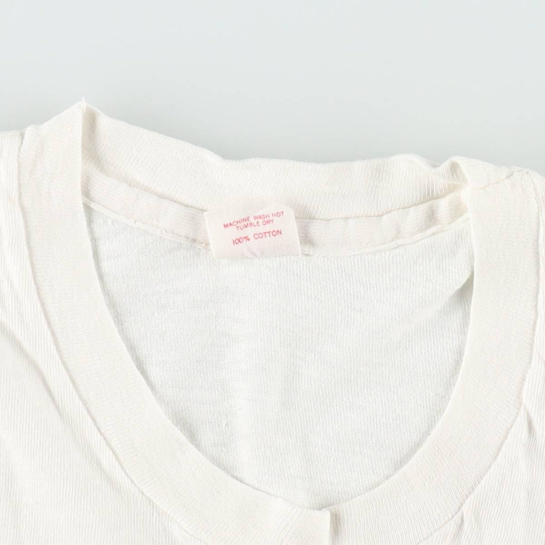 1970'S Hanes Print T-Shirt, Men's Size S (approx.), Vintage cotton white type Vintage Second Hand