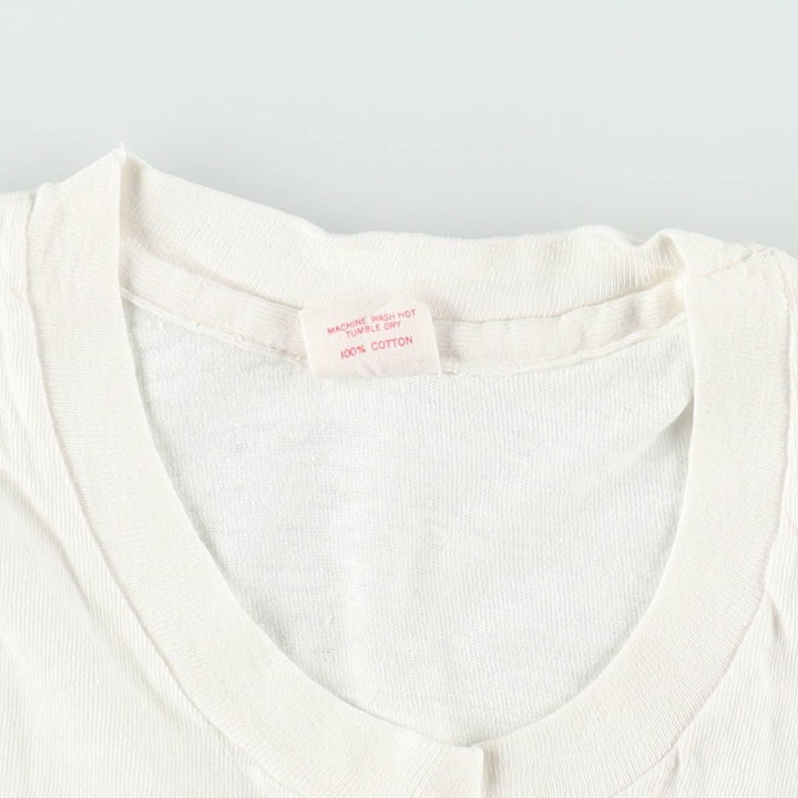 1970'S Hanes Print T-Shirt, Men's Size S (approx.), Vintage cotton white type Vintage Second Hand