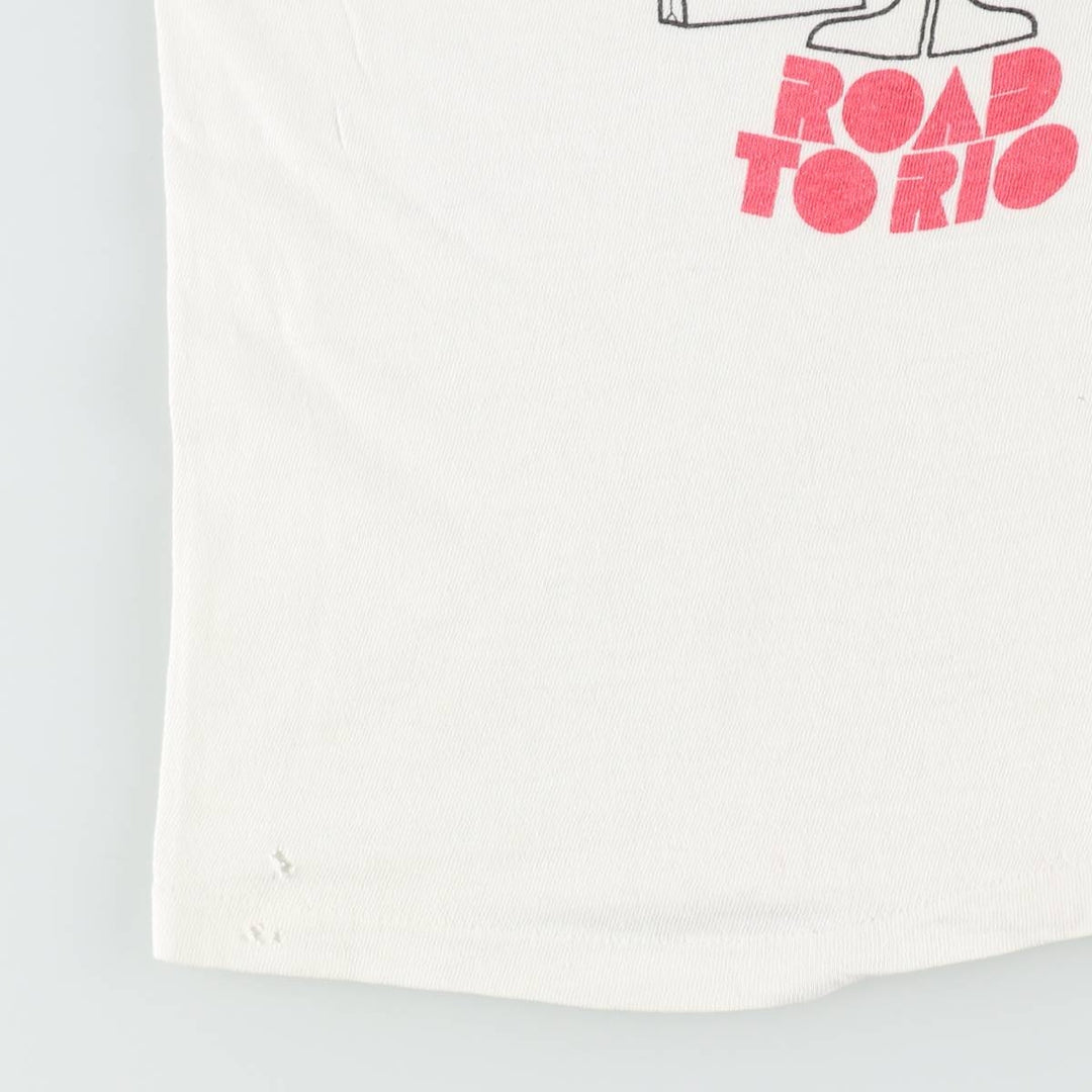 1970'S Hanes Print T-Shirt, Men's Size S (approx.), Vintage cotton white type Vintage Second Hand