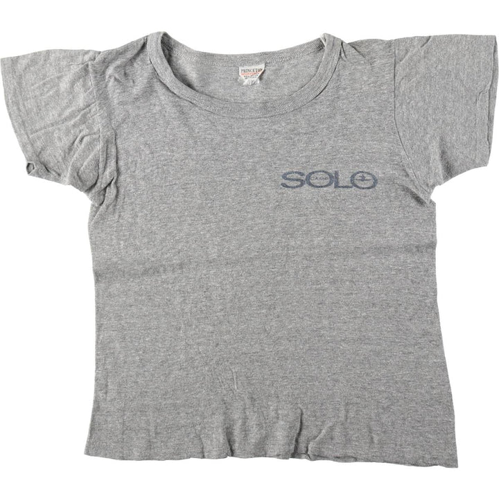 PRINCETON SPORTSWEAR Printed T-Shirt, Women's Size S (approx.), Vintage cotton gray type Vintage Second Hand