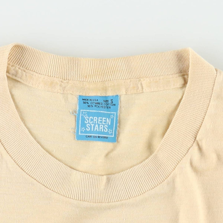 80'S Screen Stars George Eliot T-shirt, Made in USA, Women's Size S (approx.), Vintage cotton Beige type Vintage Second Hand