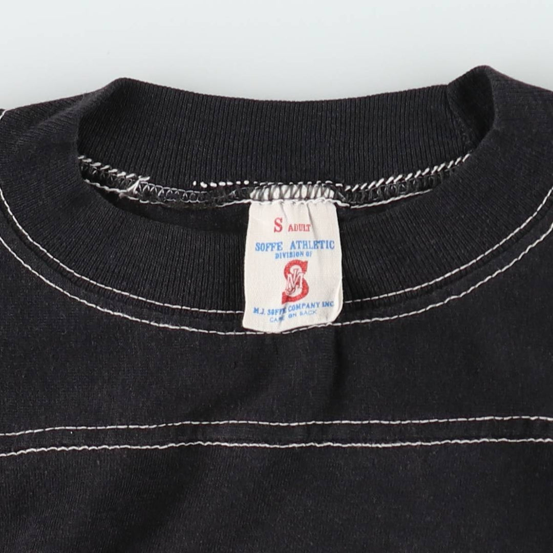 80'S Sofie Soffe Triple Print T-Shirt, Made in USA, Women's Size S (Equivalent), Vintage polyester black type Vintage Second Hand