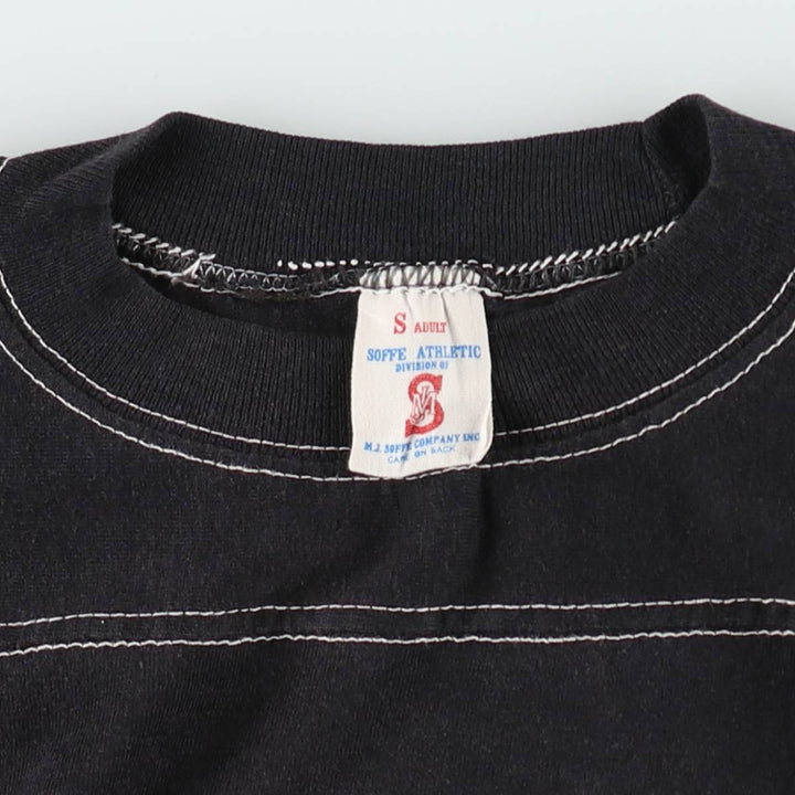 80'S Sofie Soffe Triple Print T-Shirt, Made in USA, Women's Size S (Equivalent), Vintage polyester black type Vintage Second Hand