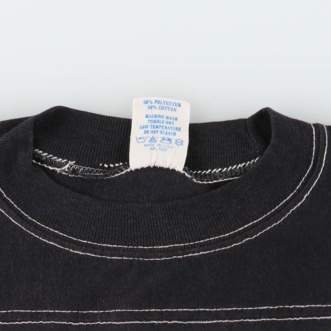 80'S Sofie Soffe Triple Print T-Shirt, Made in USA, Women's Size S (Equivalent), Vintage polyester black type Vintage Second Hand
