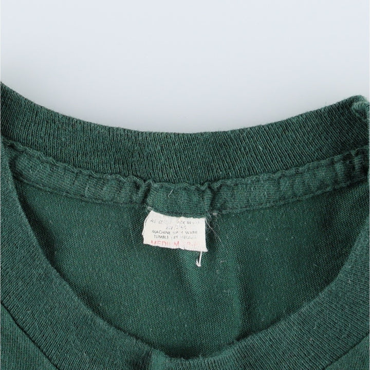 Plain pocket t-shirt, made in USA, men's size M equivalent, vintage. unclear green type Vintage Second Hand