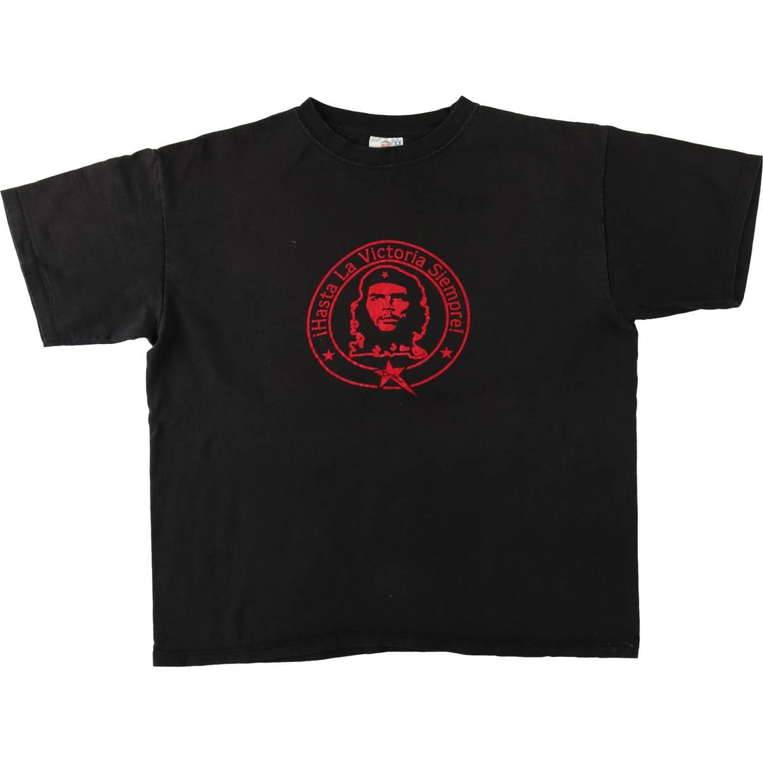 KING Che Guevara Great Figure T-Shirt (Women's XL equivalent) cotton black type Vintage Second Hand