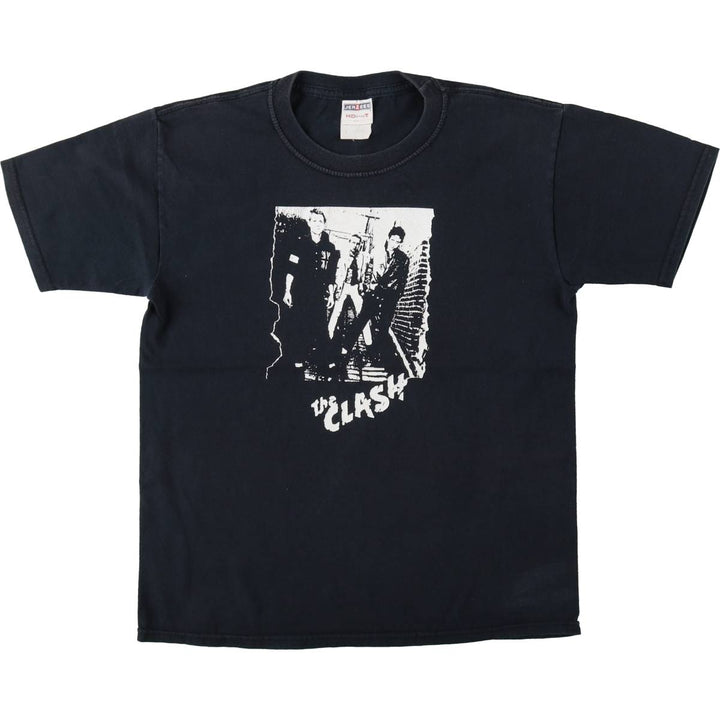 Jerzees THE CLASH Band T-Shirt (Women's Size L) cotton black type Vintage Second Hand
