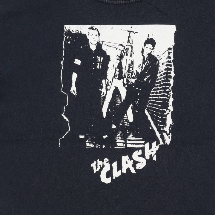 Jerzees THE CLASH Band T-Shirt (Women's Size L) cotton black type Vintage Second Hand