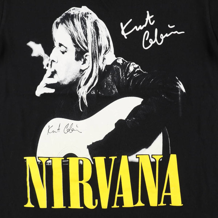 ROCK DREAMS NIRVANA Large Print Band T-Shirt (Women's Size L) cotton black type Vintage Second Hand