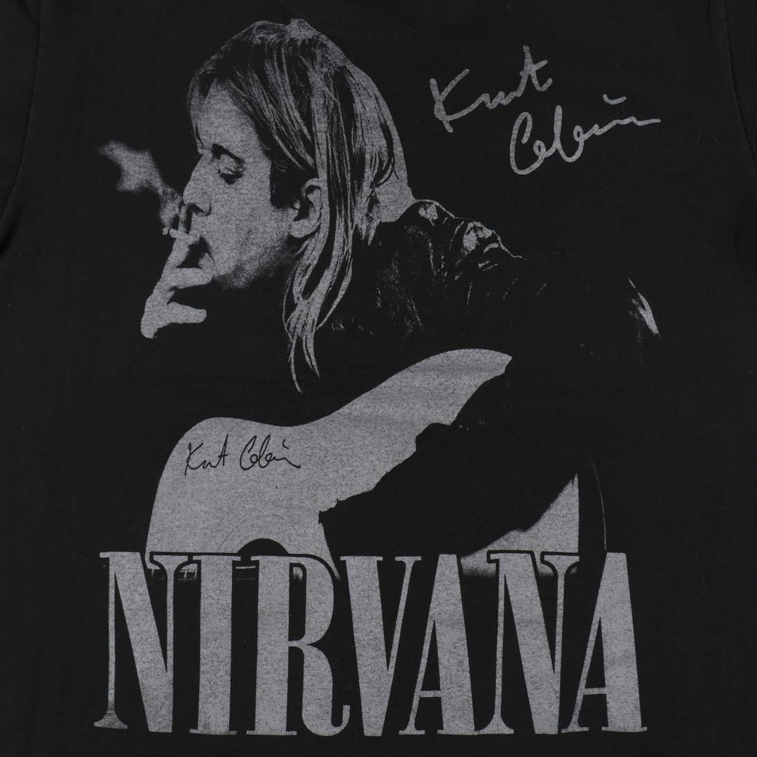 ROCK DREAMS NIRVANA Large Print Band T-Shirt (Women's Size L) cotton black type Vintage Second Hand