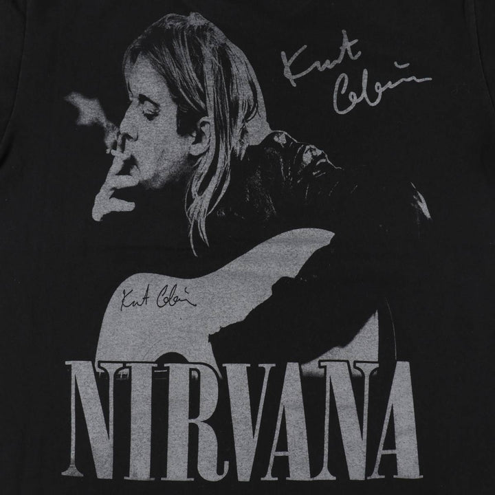 ROCK DREAMS NIRVANA Large Print Band T-Shirt (Women's Size L) cotton black type Vintage Second Hand