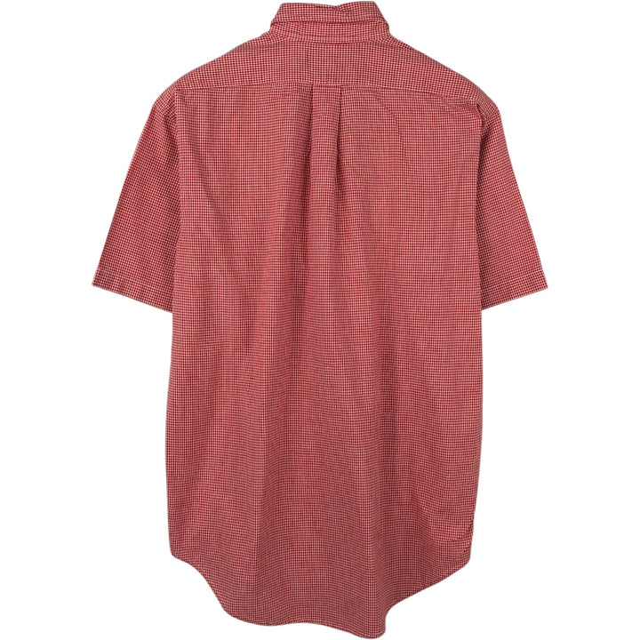Ralph Lauren BLAIRE Gingham Check Short-Sleeve Button-Down Check Shirt, Men's Size S (approx.) cotton red type Vintage Second Hand