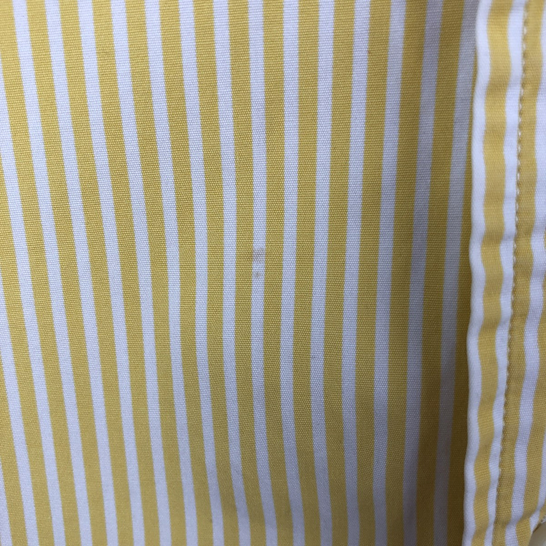 Ralph Lauren CLASSIC FIT Short-Sleeve Button-Down Striped Shirt, Men's Size S (approx.) cotton lemon yellow Vintage Second Hand