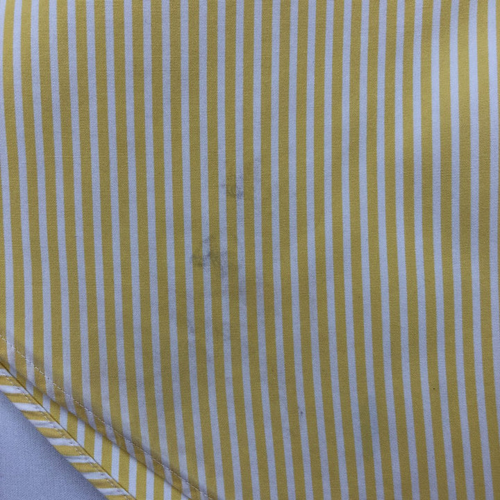 Ralph Lauren CLASSIC FIT Short-Sleeve Button-Down Striped Shirt, Men's Size S (approx.) cotton lemon yellow Vintage Second Hand