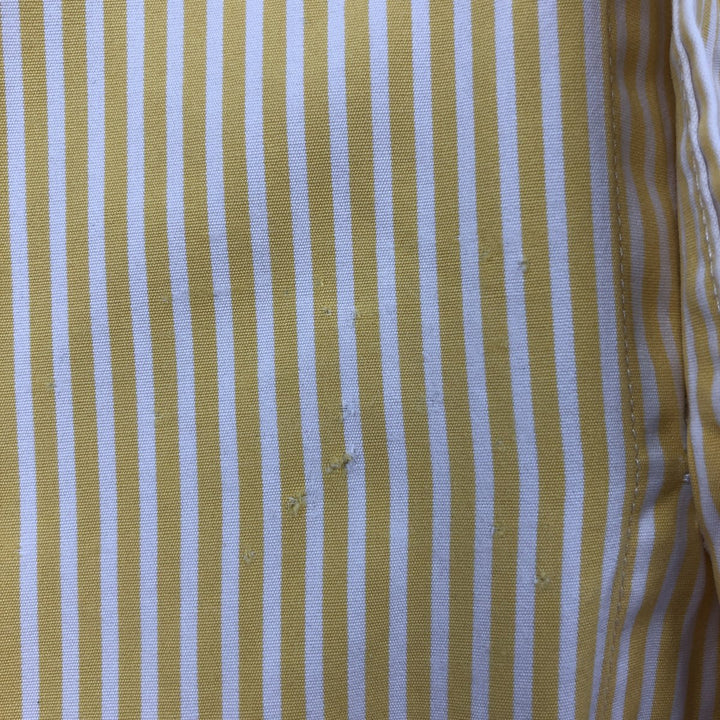 Ralph Lauren CLASSIC FIT Short-Sleeve Button-Down Striped Shirt, Men's Size S (approx.) cotton lemon yellow Vintage Second Hand