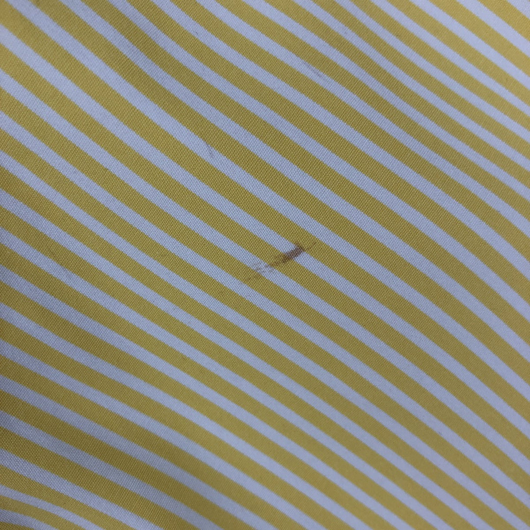 Ralph Lauren CLASSIC FIT Short-Sleeve Button-Down Striped Shirt, Men's Size S (approx.) cotton lemon yellow Vintage Second Hand