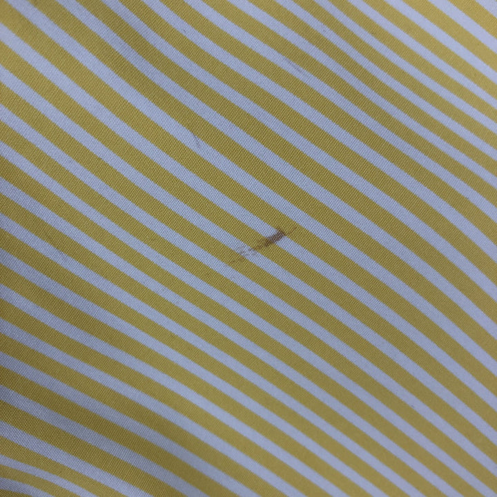 Ralph Lauren CLASSIC FIT Short-Sleeve Button-Down Striped Shirt, Men's Size S (approx.) cotton lemon yellow Vintage Second Hand