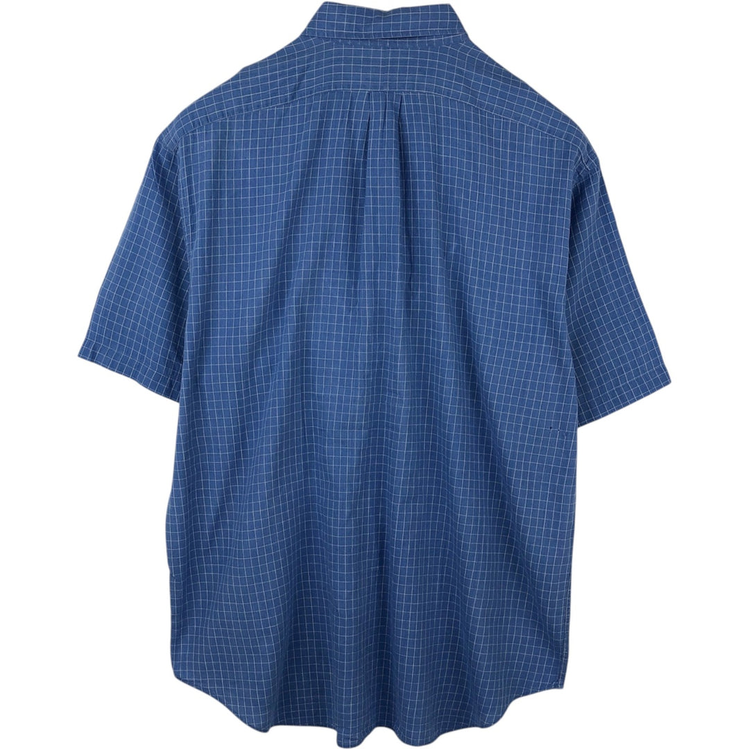Ralph Lauren BLAKE short sleeve button down check shirt men's XL size cotton blue type Vintage Second Hand