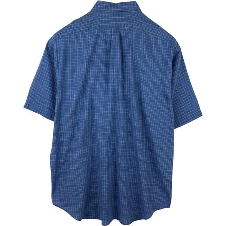 Ralph Lauren BLAKE short sleeve button down check shirt men's XL size cotton blue type Vintage Second Hand