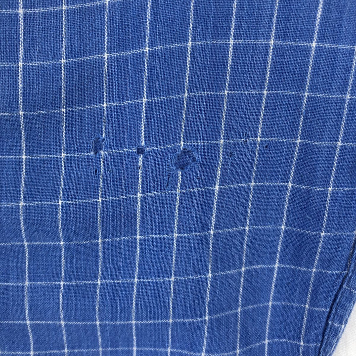 Ralph Lauren BLAKE short sleeve button down check shirt men's XL size cotton blue type Vintage Second Hand