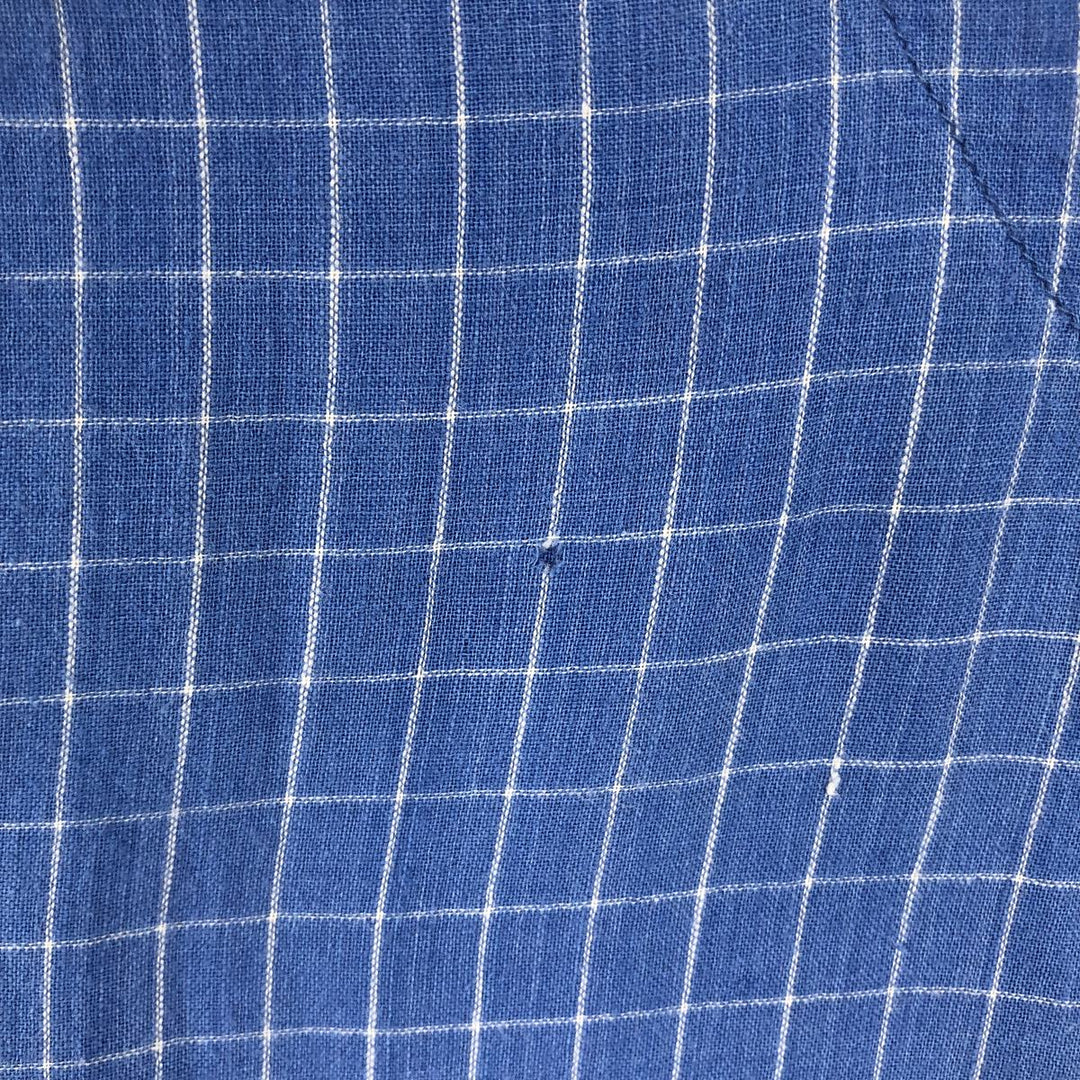 Ralph Lauren BLAKE short sleeve button down check shirt men's XL size cotton blue type Vintage Second Hand