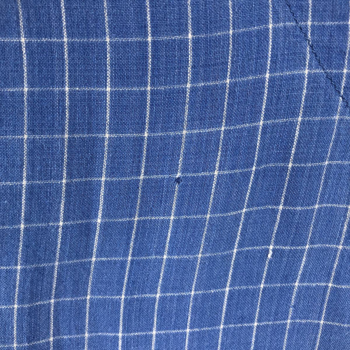 Ralph Lauren BLAKE short sleeve button down check shirt men's XL size cotton blue type Vintage Second Hand