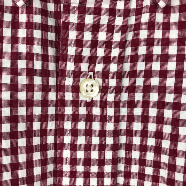Ralph Lauren Gingham Check Short Sleeve Button Down Check Shirt Men's XXL cotton red type Vintage Second Hand